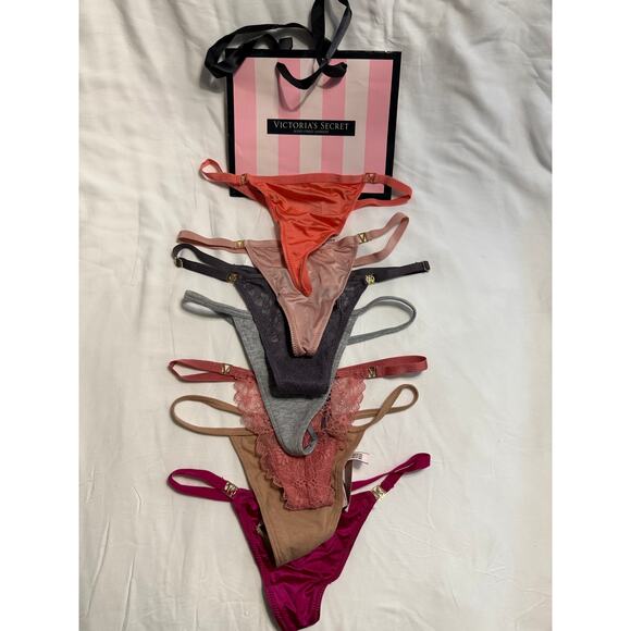 NWT Victoria’s Secret Thong Panty Bundle– Size XS – V-String Mix - Picture 1 of 2